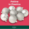 Set 12 Palline Assortite - 6 cm - Argento