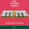 Set 12 Palline Assortite - 6 cm - Argento