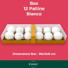 Set 12 Palline Assortite - 6 cm - Bianco