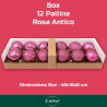 Set 12 Palline Assortite - 8 cm - Rosa