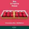 Set 12 Palline Assortite - 8 cm - Rosso