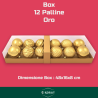 Set 12 Palline Assortite - 8 cm - Oro