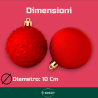 Set 8 Palline Assortite - 10 cm - Rosso