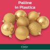 Set 8 Palline Assortite - 10 cm - Oro