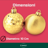 Set 8 Palline Assortite - 10 cm - Oro
