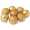 Set 8 Palline Assortite - 10 cm - Oro