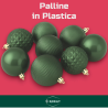 Set 8 Palline Assortite - 10 cm - Verde Scuro