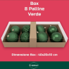 Set 8 Palline Assortite - 10 cm - Verde Scuro