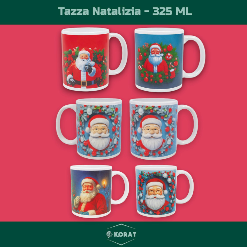 Tazzone Natalizio - Babbo Natale - 4 ass. - 325 ml