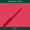 Set 12 Candele Torciglione - Rosso Laminato