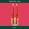 Set 12 Candele Torciglione - Rosso Laminato