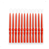Set 12 Candele Torciglione - Rosso Laminato