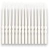 Set 12 Candele Torciglione - 30 cm - Bianco