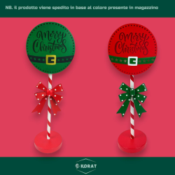 Cintura Babbo Natale in Latta con Luci - 51 cm