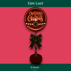 Cintura Babbo Natale in Latta con Luci - 51 cm