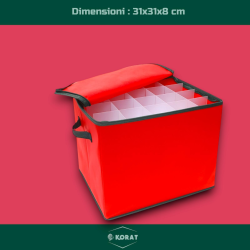 Box Porta Palline con Separatori - 38x31x31