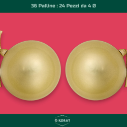 Ghirlanda 36 Palline  - 170 cm - Oro