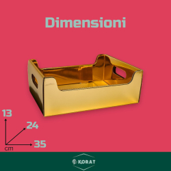 Cassetta Cartone Oro Metallizzato 35x24x13