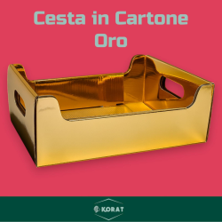 Cassetta Cartone Oro Metallizzato 35x24x13