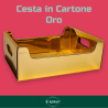 Cassetta Cartone Oro Metallizzato 35x24x13