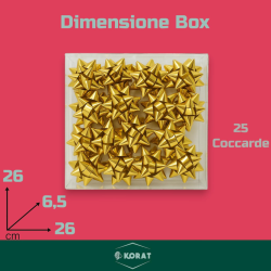Set 25 Coccarde Oro - 8x8 cm - 15 mm
