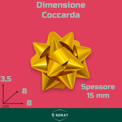 Set 50 Coccarde Oro - 5x5 cm - 10 mm