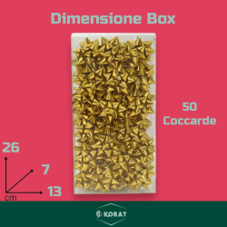Set 50 Coccarde Oro - 5x5 cm - 10 mm