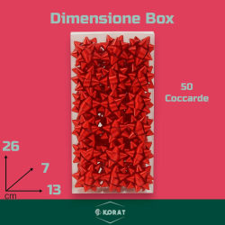 Set 50 Coccarde Rosse - 5x5 cm 10 mm