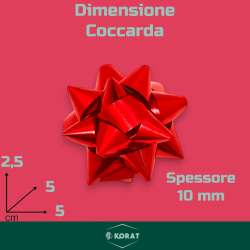 Set 50 Coccarde Rosse - 5x5 cm 10 mm