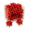 Set 25 Coccarde Rosso - 8x8 cm - 15 mm