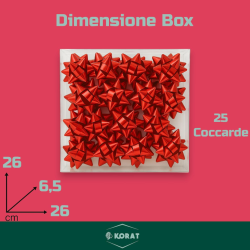 Set 25 Coccarde Rosso - 8x8 cm - 15 mm