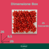 Set 25 Coccarde Rosso - 8x8 cm - 15 mm