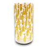 Vaso in Vetro con Decorazioni Oro con Luci - 20 cm