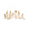 Set Natività 11 Soggetti in Ceramica Bianca Colori Chiari BIANCO ORO da h. 18 cm