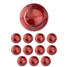 12x Sottopiatti con Bordo PUNTINATO Colore lucido Bordo a palline Tondo diametro 33 cm - ROSSO