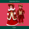 Famiglia Natalizia set da 4 Statuine con Abito Rosso - 50/65 Cm