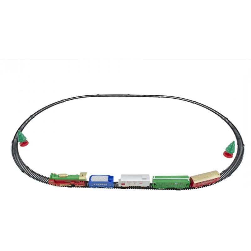 Set Trenino di Natale Treno Elettrico - 21 Pezzi PISTA Ø 210 \ 285CM