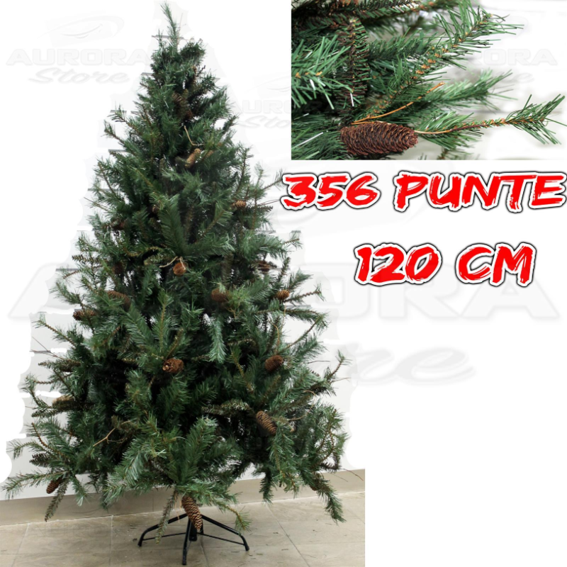 Albero di Natale - Pino Verde Amazzonia 120 cm con Pigne