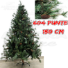 Albero di Natale - Pino Verde Amazzonia 150 cm con Pigne