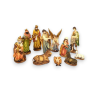 Set Mini Natività Classica Presepe Statuine in Resina con 11 soggetti Personaggi da h. 30 cm Giuseppe Maria Gesù Bambino Re Magi