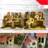 SCENARIO PRESEPE CON GROTTA E CASETTE - 2 ASS.- 35X25X23 CM - HX982382