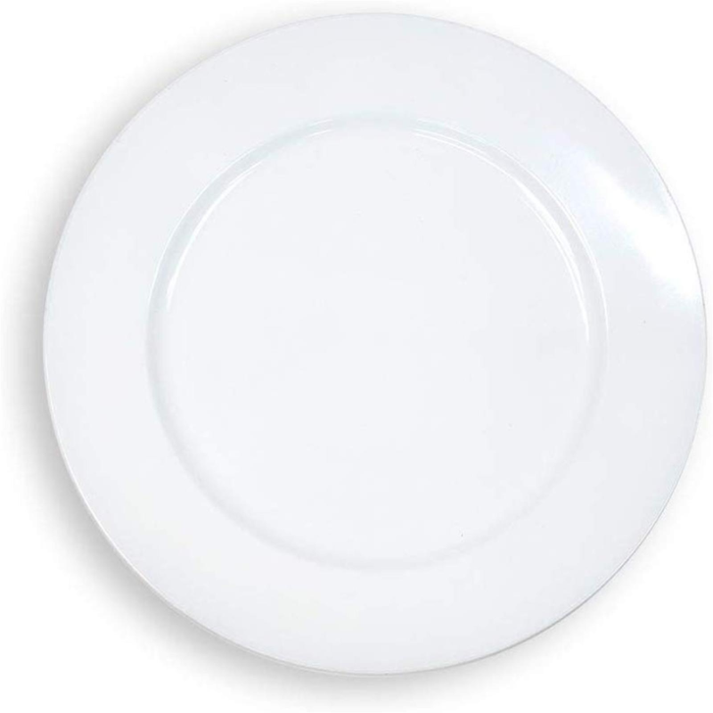 Sottopiatto Tondo Bianco in plastica - 33 cm 