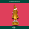 Babbo Natale con Ghirlanda - Oro - 31 Cm