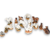 Set 15 Pezzi Animali in Miniatura per Presepe 4 cm in Resina