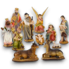 Set Mini Natività Classica Presepe Statuine in Resina con 11 soggetti Personaggi da 5 cm