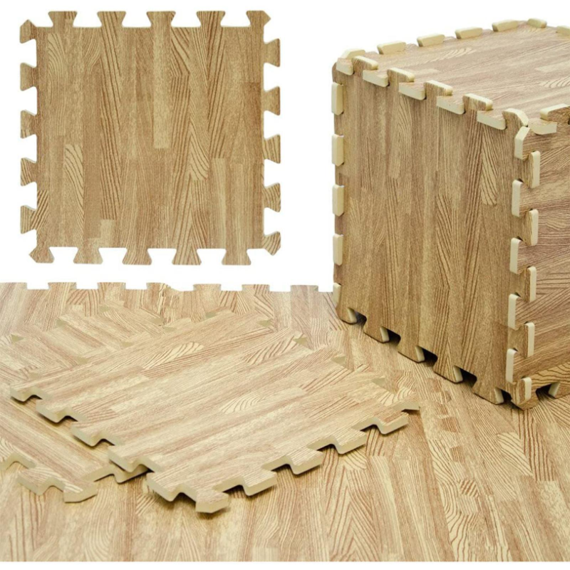 Tappeto Puzzle conf.9 pz - 30x30 cm - Effetto Legno