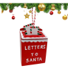 Set 6 Letterine per Babbo Natale Cassetta lettere in latta 11x4x7 cm, Portalettere a tema natalizio da Compilare