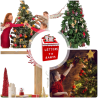 Set 6 Letterine per Babbo Natale Cassetta lettere in latta 11x4x7 cm, Portalettere a tema natalizio da Compilare