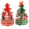 Carillon albero di natale in legno 21 cm 2 ass.