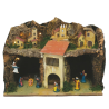 Aurora Store.it Presepe Completo in Sughero con GROTTA Casolare incluse LUCI e NATIVITA' e RE MAGI 40 x 20 x h. 35 cm